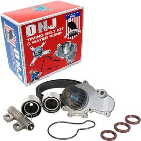 طقم حزام التوقيت DNJ TBK150WP مع مضخة مياه لـ 1995-1999 / كرايسلر، دودج، إيجل، ميتسوبيشي، بليموث/أفينجر، إكليبس، نيون، سيبرينغ، تالون / 2.0 لتر / DOHC / L4 / 16 فولت / 122cid