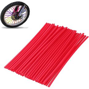 72Pcs/Lot Spoke Skin Covers, DIXIUZA Universal Protective Wheel Coil Wraps for Motorcycle Off-road SUV Bicycle (Black)