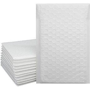 Immuson White 8.5 x 11 Inches Poly Bubble Mailers, 25 Pcs Self-Seal Shipping Bags, Packaging Bags, Padded Shipping Envelopes, Bubble Envelopes for Mailing/Packaging/Delivering