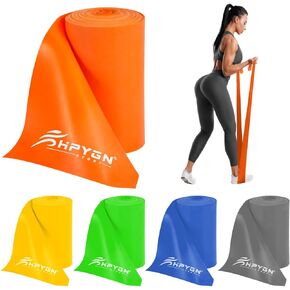 أربطة تمرين HPYGN المقاومة، شريط مطاطي احترافي مطور للعلاج الطبيعي، والتمرين، واليوجا، والبيلاتيس، وإعادة التأهيل، وتدريب القوة، أشرطة مقاومة بطول 16.7 قدم in Kuwait