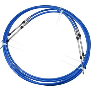 Motoforti 2pcs 10ft 3 Meter 118 Inch Marine Type 3300 / 33C Throttle Shift Remote Control Box Cable for Yamaha Outboard Engine Boat Motor Steering System Blue
