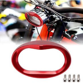 Headlight Trim Ring, 3'' Gloss Black Headlamp Visor Frenched Ring, Headlight Bezel Decorate Cover Visor for Sur ron Light Bee X/S/Segway X160/X260 (Black)