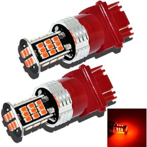 Alla Lighting Super Bright 3156 3157 Red LED Bulbs 1000lms 3156 3157 3057 4157 3020 30-SMD Cars Trucks Turn Signal Brake Stop Tail Light Replacement