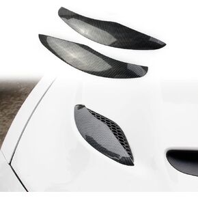 crosselec Carbon Fiber Engine Hood Vent rain Eyebrow Guard Cover Trim for Charger SRT 2015-2021
