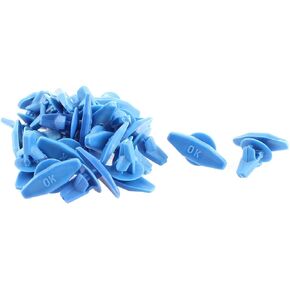 uxcell 20 Pcs Blue Auto Car Door Card Interior Weatherstrip Rivets Clips