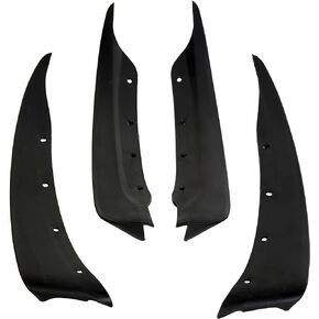 ECOTRIC Mud Flap Splash Guards Compatible with 2005-2013 Chevy Chevrolet Corvette C6 Replacement for 19170234 Complete Set Black Molded Mudguards Front Rear Kit Driver & Passenger Side 4 Pcs