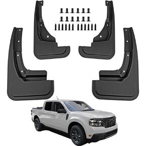 واقيات الطين والرذاذ متوافقة مع ملحقات شاحنة فورد مافريك 2024 2023 2022، حماية من جميع الأحوال الجوية الأمامية والخلفية (4 قطع) in Kuwait