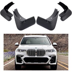 Car Mudguard Fender Mud Flaps Splash Guards Compatible with BMW X7 40i / 50i / M50i 2019 2020 2021 2022 2023 2024 (No Running Boards)
