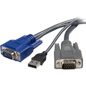 StarTech.com 10 ft Ultra-Thin USB VGA 2-in-1 KVM Cable (SVUSBVGA10)
