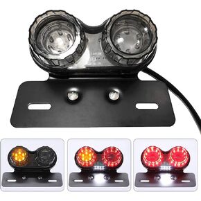 LED Motorcycle Tail Light Integrated Running Lamp Brake Turn Signal Light with License Plate Bracket for Harley Motorcycle Street Bike Honda Kawasiki Suzuki