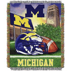 Officially Licensed NCAA "Commemorative" Woven Tapestry Throw Blanket, 48" x 60", Multi Color