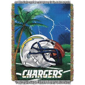 Northwest NFL Los Angeles Chargers Unisex-Adult Woven Tapestry Throw Blanket, 48" x 60", Home Field Advantage
