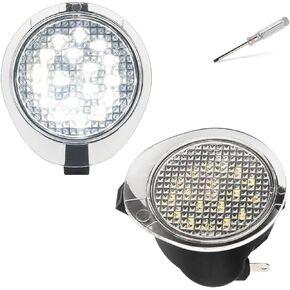 LED Side Mirror Puddle Lights Lamp Compatible with 2007-2020 Tundra 2008-2020 Sequoia 6000K White, Pack of 2