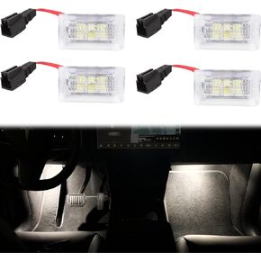 Carwiner Compatible with Tesla Model 3/Y/S/X Ultra-bright Interior LED Lighting Bulbs Kit Accessories fit Trunk, Frunk, Door Puddle, Foot-Well lights (4 Pack) (blue)
