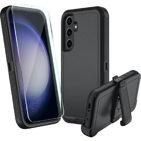 for Samsung Galaxy S23 FE 5G Case,S23 FE Heavy Duty case,[Belt Clip Holster][Military Grade Protective ][Shockproof] [Dropproof] [Dust-Proof],for Samsung Galaxy S23 FE 5G (WineRed-Pink)