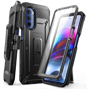 SUPCASE Unicorn Beetle Pro Series Case for Moto G Stylus 5G 2022 [Not Fit 4G Version], with Built-in Screen Protector Full-Body Rugged Belt Clip & Kickstand Case (Black)