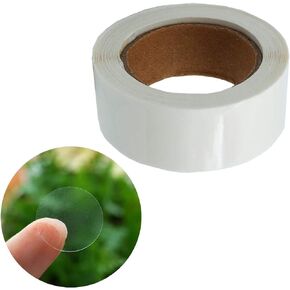 500 3/4 Inch Ultra Clear Adhesive Stickers Round Circle Dots Envelope Seals for Mailing Packaging