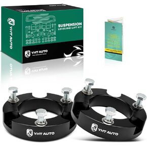 YHTAUTO 2 inch Front Leveling Lift Kit Compatible with 2005-2023 Toyota Tacoma, 2003-2023 4Runner, 2007-2008 FJ Cruiser, 4WD/RWD, Aluminum Strut Spacers Suspension Leveling Kit w/Hardware Kit Set of 2