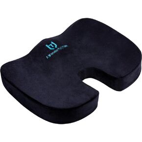 Seat Cushion for Lower Back Pain Relief - Enhances Posture & Support, Provides All-Day Comfort - Non-Slip Tailbone Pain Relief Cushion - Multi-Use Car Gaming, Office Chair Cushion (brown)
