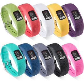 Compatible for Garmin Vivofit 4 Band, Newest Silicone Replacement WatchBand Strap Band Wristband for Garmin Vivofit 4(No Tracker (Black, Large)