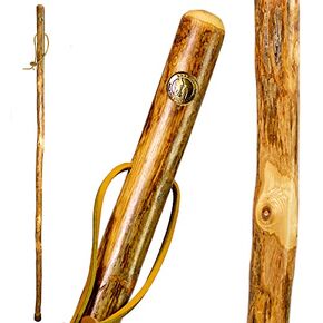 Brazos Rustic Wood Walking Stick, Twisted Hickory, Traditional Style Handle, for Men & Women, Made in the USA, 48"