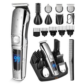 Ufree Beard Trimmer for Men, Waterproof Electric Razor for Nose, Body, Face and Mustache, Cordless Hair Clippers Shavers for Men Grooming Kit, Gifts for Men Husband Father