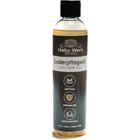 1844 Helko Werk Germany Leather Oil - Leather Softening Oil - Oil Treatment for Leather That Protects and Conditions Leather and Helps Repel Water (Leather Oil) #HNALO8