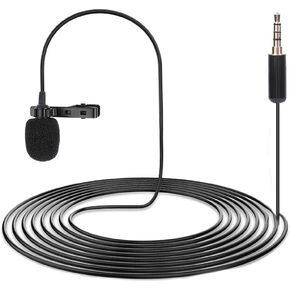 Mini Lapel Mic Collar Microphone Allround Carry Mode Aps Advanced Material for Voice Chat, Speech, Conference, Interview, Etc Camera and Computer