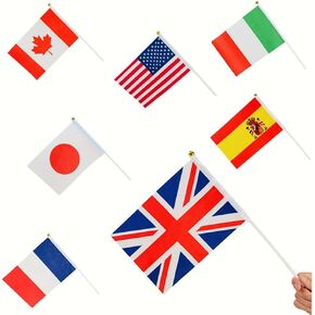 52 Countries,Flags of The World, International Flags, International World Stick Flag, World International Flags Party Decorations, UN Small country flags