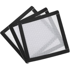 MECCANIXITY 3PCS PC Dust Filter, 120x120mm Magnetic Frame PVC Computer Case Cooler Dustproof Mesh Cover Fan Grills for Computer Chassis Speakers, White