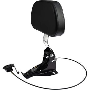 HDBUBALUS Adjustable Driver Backrest with Chrome Mount Fit for Harley Touring Road King Electra Glide CVO 2009-2020