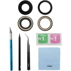 2pcs OEM Original Back Rear Camera Glass Lens Replacement Compatible for iPhone 12 and for iPhone 12 Mini with Adhesive Preinstalled and Repair Tools Kit (Not for iPhone 12 Pro and 12 Pro Max)