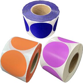 Yellow Green Red, 1500 Labels, 2 Inch Round Labels for Inventory Organization, Color Code Dot Stickers, File Classification