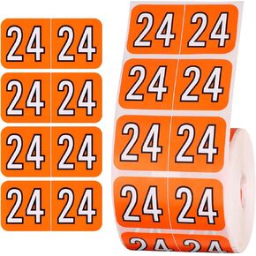 500 قطعة من ملصقات 2024 سنة، 3/4x1-1/2 بوصة 24 سنة ملصقات مستطيلة مشفرة ملونة ملصقات ذاتية اللصق لمجلد الملفات للعام لتصنيف ملفات اللوازم المكتبية (أخضر) in Kuwait