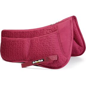 OrthoRide English Half Pad English Saddle Pad Quilted Correction Pad Adjustable 12 Memory Foam Inserts 4 Pockets Saddle Pads English can be used w Western Saddle, dressage half pad
