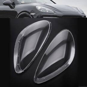 MotorFansClub Headlight Cover Fit for Porsche Cayenne 2011 2012 2013 2014 Lampshade Headlamp Shell Clear Lens