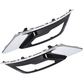 WFLNHB LH and RH Chrome Front Fog Light Lamp Grille Cover Bezel Replacement for Ford Fusion 2017 2018 Fog Light Cover