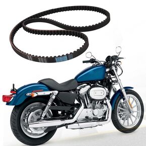 Rear Drive Belt 128T 1-1/8" Compatible with Harley Davidson Sportster 883 1200 Hugger XL XLH 883C 1200C 1200S 1991-2003 Replace 40022-91 1204-0042 58-420