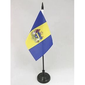 AZ FLAG Philadelphia Table Flag 4'' x 6'' - Philadelphia City - Pennsylvania Desk Flag 15 x 10 cm - Black Plastic Stick and Base