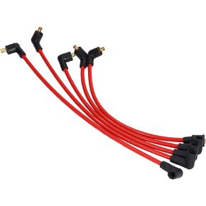 5 Pcs 8mm Spark Plug Wires, Red Silicone Ignition Leads HT Leads Spark Plug Cables Ignition Parts for MGB 1800cc Models