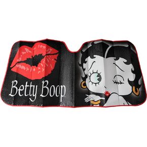 Plasticolor 003716R01 Betty Boop Timeless Black Accordion Style Car Truck SUV Front Windshield Sunshade
