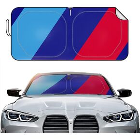 Car Windshield Sun Shade Blocks UV Rays Sun Visor Protector, Black Foldable No Reflected Glare, Sunshade for Car SUV X1 X3 X5(Black)