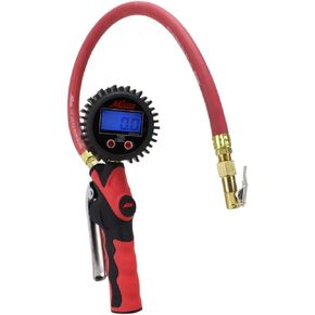 Milton Heavy-Duty Digital Tire Pressure Gauge with Inflator, Clip-on Air Chuck, 20" Air Hose, Easy to Read 0.1 Display, Pistol Grip Handle, Max 255 PSI, 1/4" NPT, S-568