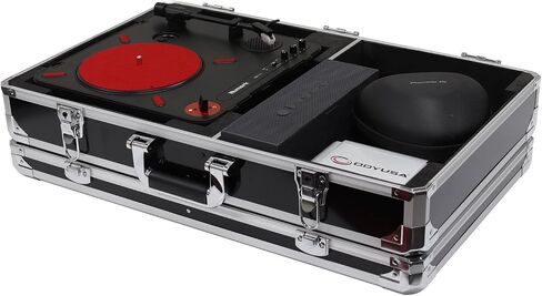 Odyssey KPT01SCSIL KROM Numark PT01 Scratch Turntable case with side compartment, Silver in Saudi Arabia