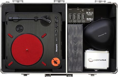 Odyssey KPT01SCSIL KROM Numark PT01 Scratch Turntable case with side compartment, Silver in Saudi Arabia