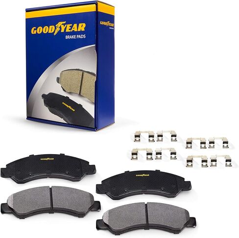 Goodyear Brakes PRK47678F | Front Brake Kit w/Pair (2) of Brake Rotors & Ceramic Brake Pads fit Chevrolet Classic 05-04, Malibu 03-97; Oldsmobile Alero 04-99, Cutlass 99-97; Pontiac Grand Am 05-99 in Kuwait