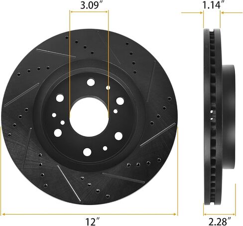 WEIZE Front Rear Truck & Tow Brake Kit, Premium HIGH CARBON Steel Brake Disc Rotors + Carbon Fiber Ceramic Brake Pads, Replacement for Chevy Silverado 1500 2014-2018 in Saudi Arabia
