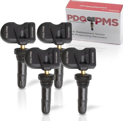 PDQ TPMS 315 MHZ Tire Pressure Sensor 4 Pack Metal Stem for Ford Lincoln Mercury Direct Replacment for OE Part # F2GZ-1A189-A | GL3T-1A180-GA | HC3Z-1A189-B | TPMS-39 | TPMS-42 in Saudi Arabia