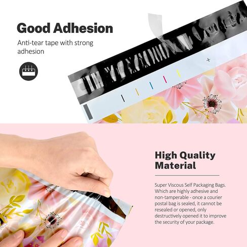50Pcs Large Poly Mailers 14.5 x 19, Cute Shipping Bags for Small Business Clothing Mailers Poly Bags Poly Mailer Plastic Mailing Bags, Big Polymailers Package Bags Shipping Envelopes Mailers (Flower) in Saudi Arabia