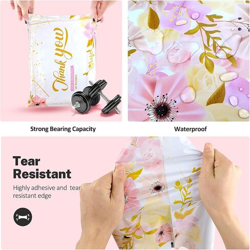 50Pcs Large Poly Mailers 14.5 x 19, Cute Shipping Bags for Small Business Clothing Mailers Poly Bags Poly Mailer Plastic Mailing Bags, Big Polymailers Package Bags Shipping Envelopes Mailers (Flower) in Saudi Arabia